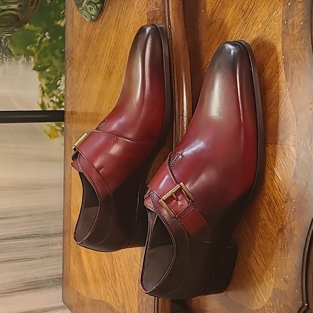 New! Massimo Matteo Castano Almansa Mens 7.5 Italian leather dress shoes